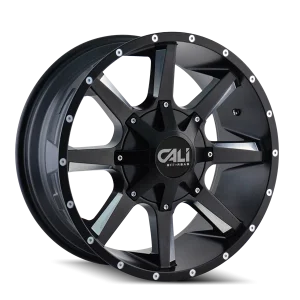 Cali Off-Road – BUSTED – Black – 20″x12″ -44mm – Summer Wheels – 9100-2276M